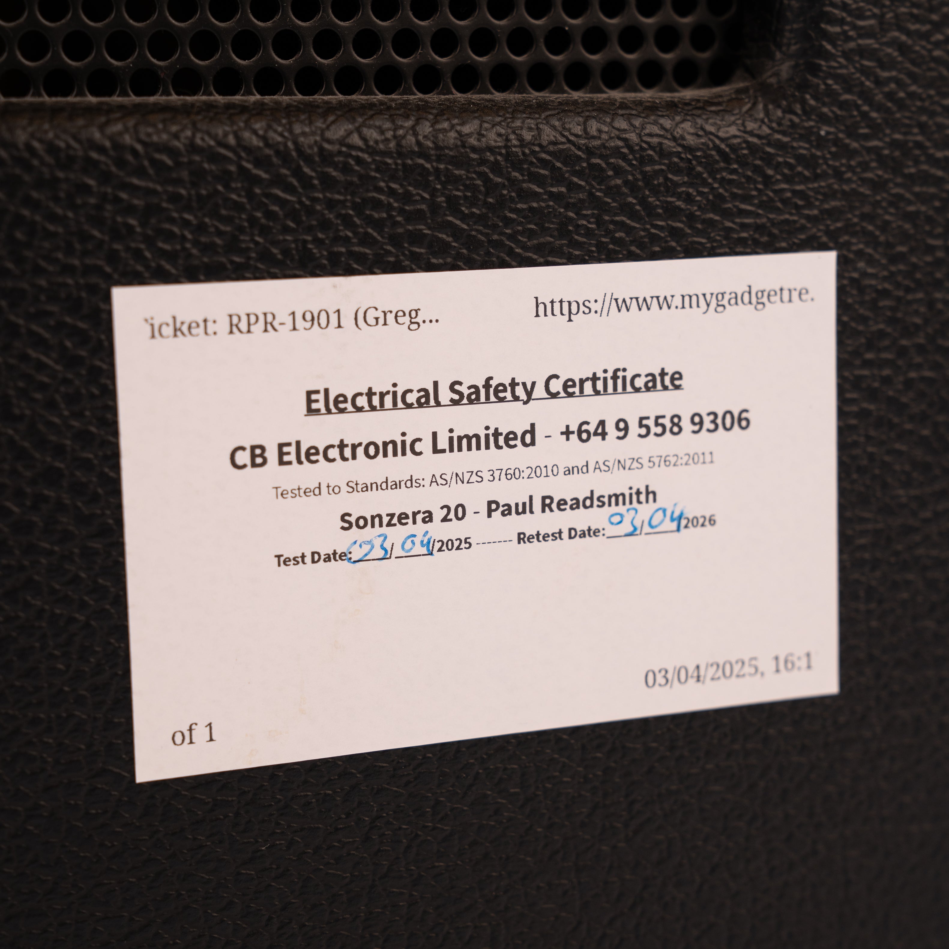 Paul Reid Smith Sonzera 20 Amplifier