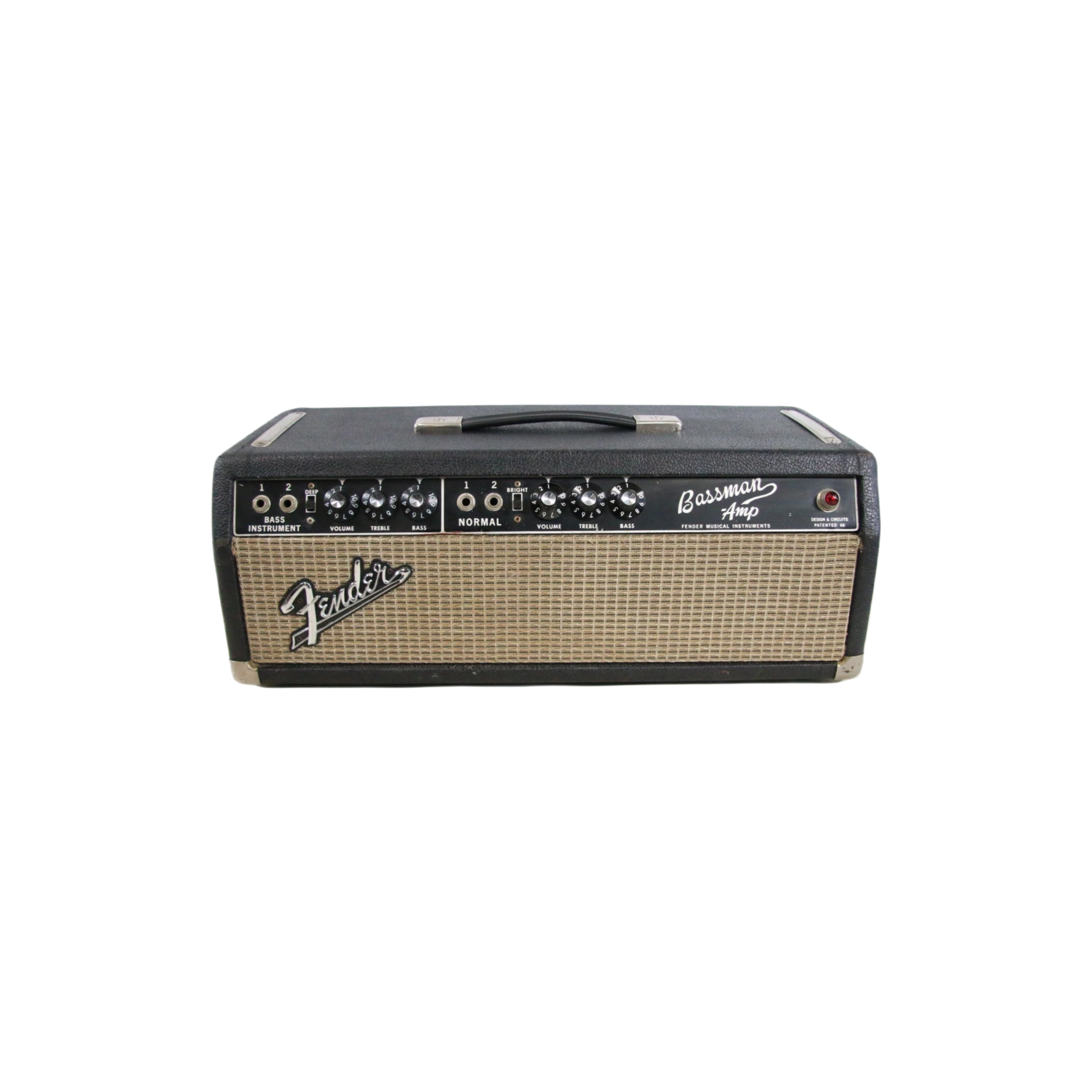 1967 Fender Bassman Black Face Panel Vintage Tube Amp Head AB165 USA