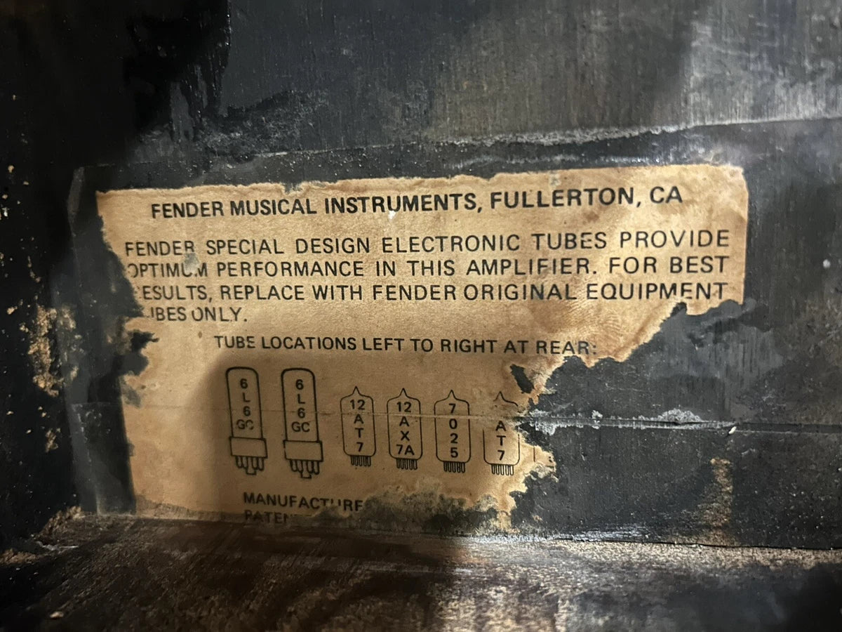 1981 Fender Bassman Ten Blackface Tube Amp Head Vintage Rare