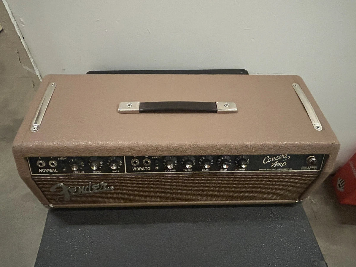 1964 Fender Concert Blackface Tube Amp Head Model AB763 Vintage Rare
