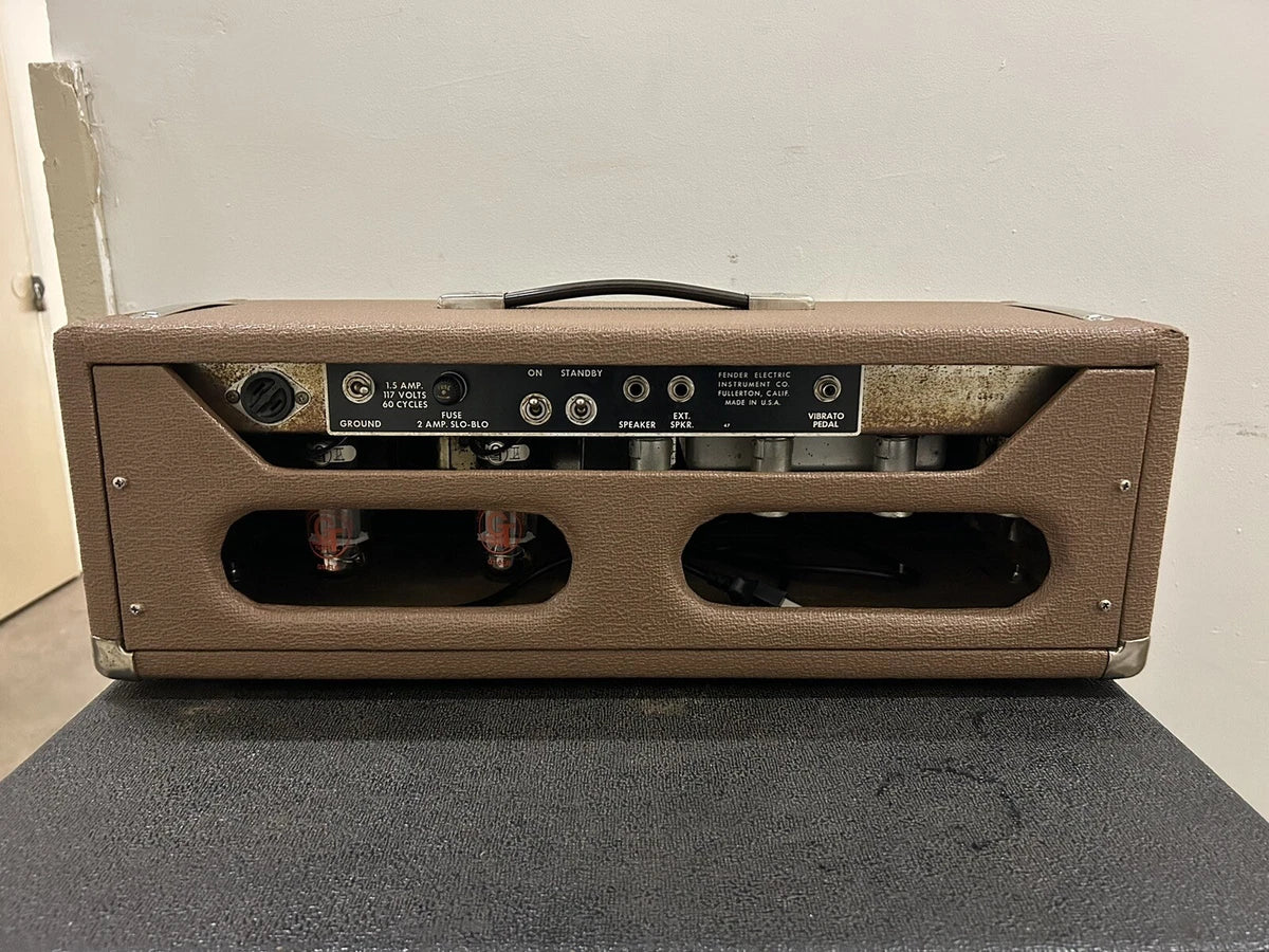 1964 Fender Concert Blackface Tube Amp Head Model AB763 Vintage Rare