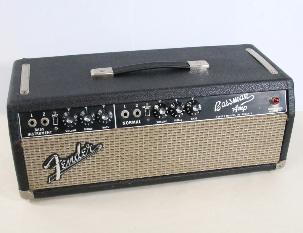 1967 Fender Bassman Black Face Panel Vintage Tube Amp Head AB165 USA