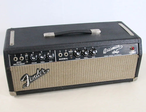 1967 Fender Bassman Black Face Panel Vintage Tube Amp Head AB165 USA